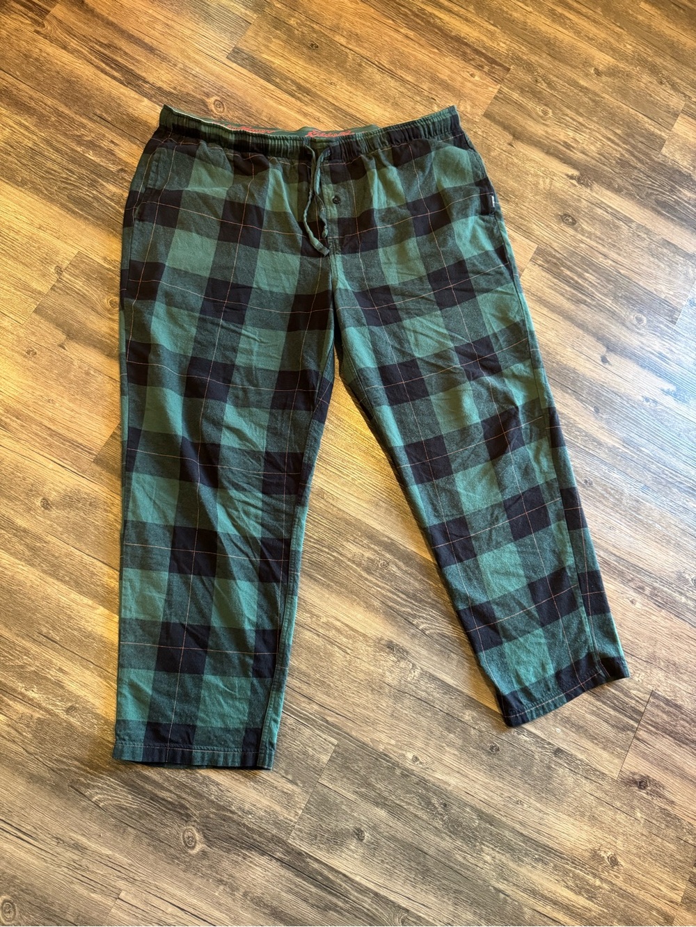 Eddie Bauer Green and Black Plaid Pajama Pants